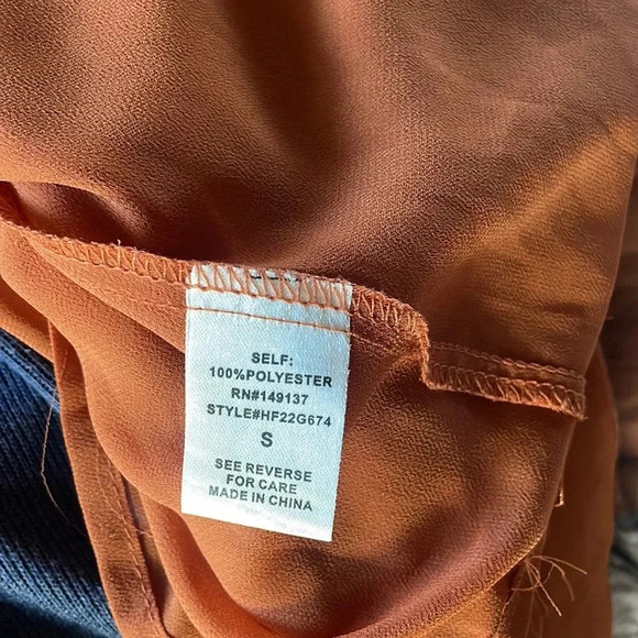 Orange Sheer Top M‎ - Picture 5 of 5